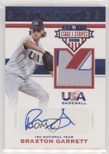 2017 Panini USA Baseball Stars & Stripes 3/8 Braxton Garrett Patch Auto Tag 0i76