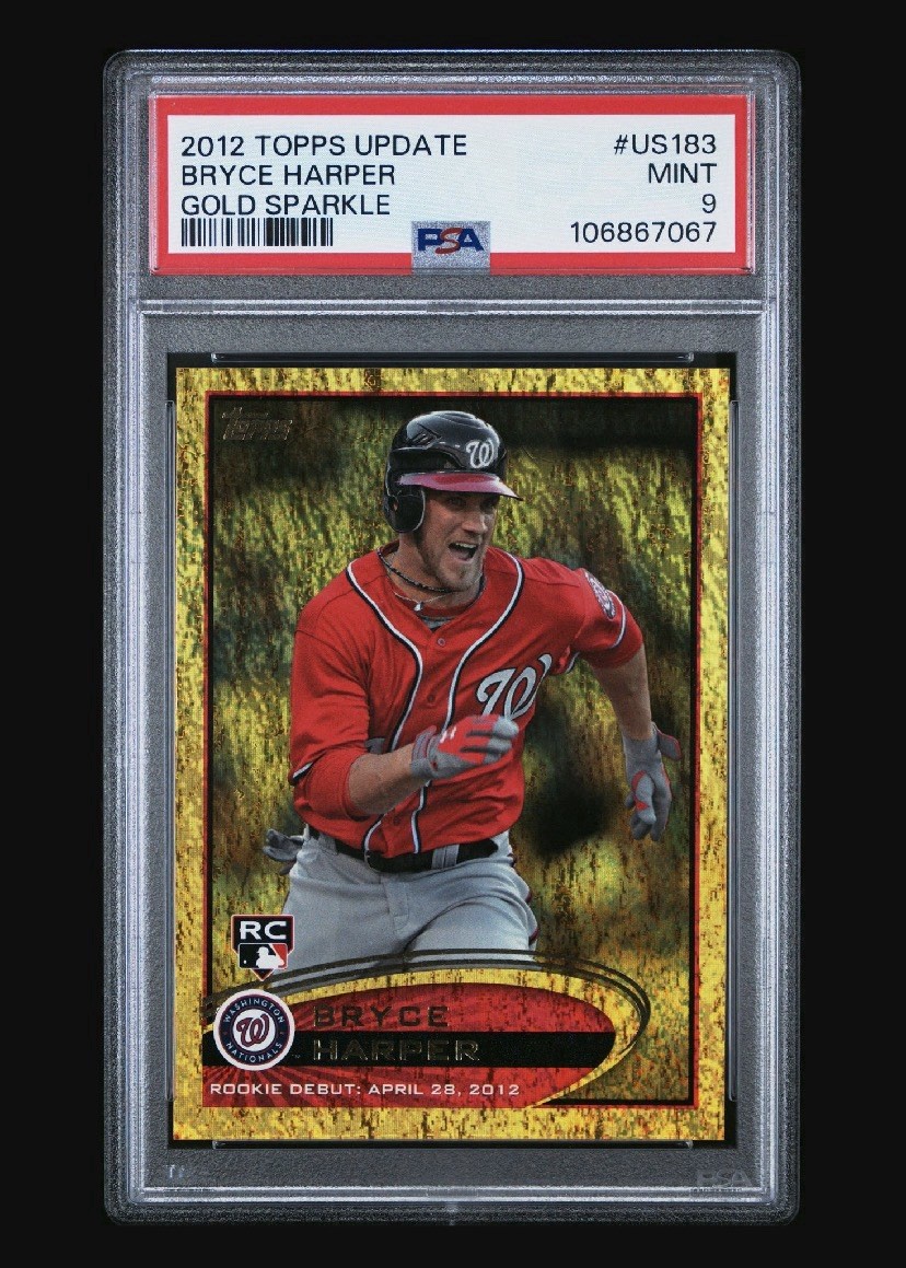 2012 TOPPS UPDATE GOLD SPARKLE #US183 BRYCE HARPER ROOKIE RC PSA 9