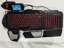 Mad Catz Cyborg S.T.R.I.K.E. 7 Strike 7 VENOM LCD Gaming Keyboard RGB UK Layout