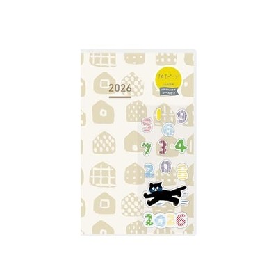 Kokuyo Jibun Techo DAYs mini 2026 Monatlicher Tagesplaner B6 Slim mit...