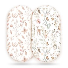 Stretchy Ultra Soft Fitted Bassinet Sheet Set 2 Sheet, Blush Pink