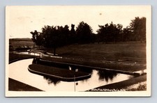 c1927 RPPC Michigan State Fish Hatchery Paris Michigan MI Postcard