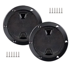2PCS 4 in Black  Marine Deck Hatch Boat Hatch w/Detachable Cover