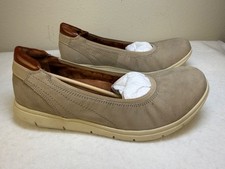 Cobb Hill Lidia Ballet Flats 9W Beige Leather Comfort Memory Foam Holiday Ready