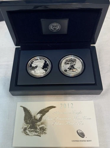 2012 U.S. MINT AMERICAN EAGLE SAN FRANCISCO TWO-COIN SILVER PROOF SET