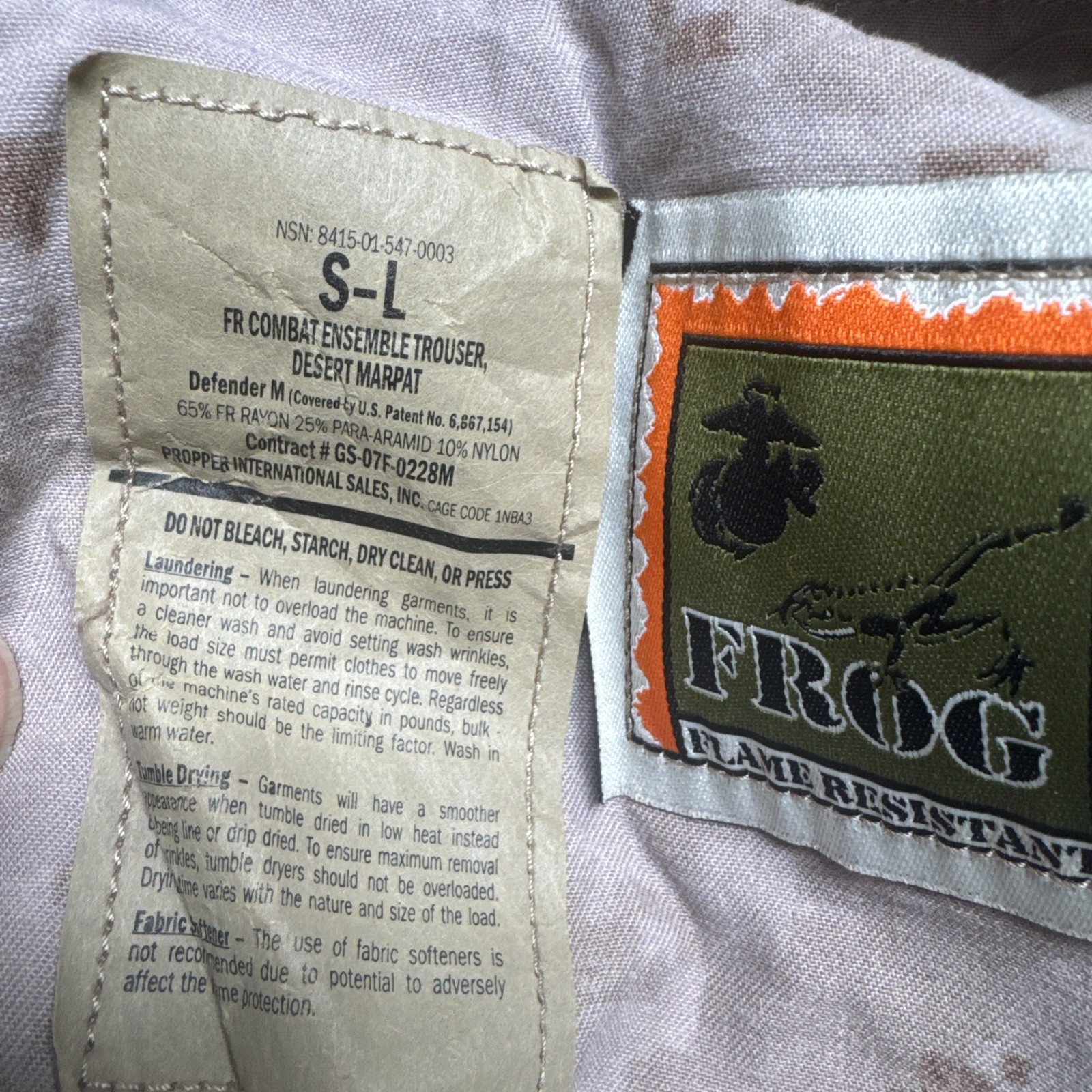 USMC FROG Desert MARPAT Flame Resistant Pants S-L… - image 10