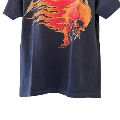 Vintage 90s Metallica Flaming Skull Summer Sh-t 94 Shirt Large
