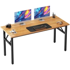 Folding Desk 54 Inch Large Computer Desk For Home Office No Install Ed Study Stu