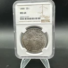 1888 P $1 Morgan Silver Dollar - NGC MS64 - Free Shipping