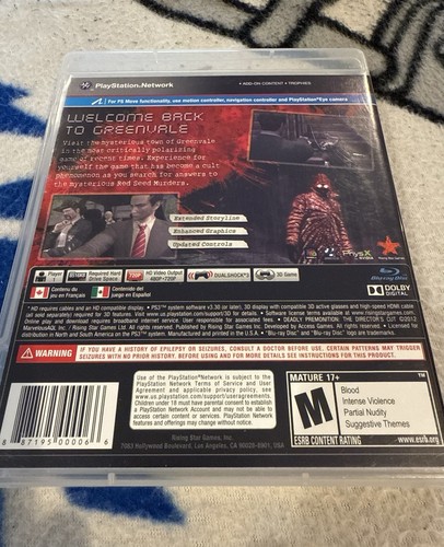 Deadly Premonition Directors Cut - Sony PlayStation 3 PS3 Horror Sin Manual - Imagen 2 de 3