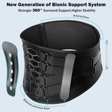 Adjustable Lower Back Brace Lumbar Support Waist Belt For Men Women Pain Relief