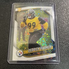 Derrick Harmon 2025 Panini Prizm White Disco Prizm Rookie Card-#368 Steelers. rookie card picture