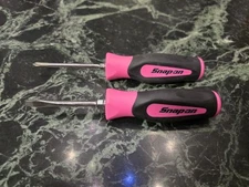 Snap-on Tools NEW 2 piece Comfort Grip Handle Flat Phillips Head Screwdriver Set