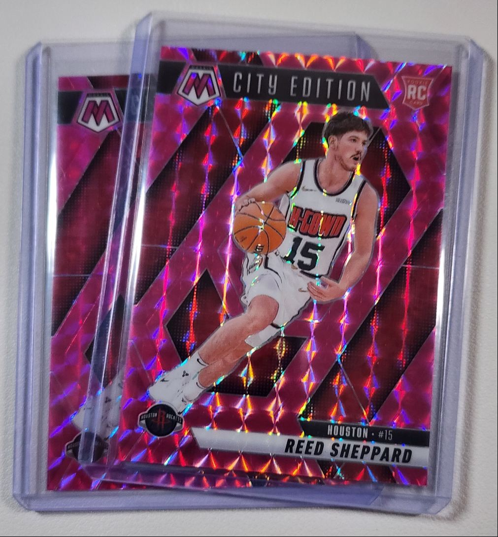 [2] REED SHEPPARD 2024-25 MOSAIC CITY EDITION ROOKIE PINK RC /175 Q5536