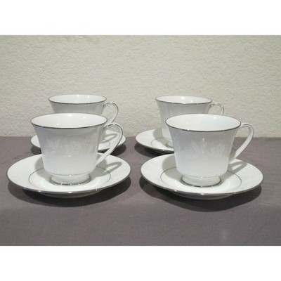 Set (4) Noritake Ranier 6909 Cups & Saucers