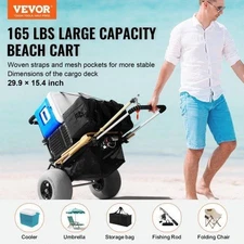 Beach Dolly with Big Wheels for Sand 299 x 154 Cargo Deck w 12