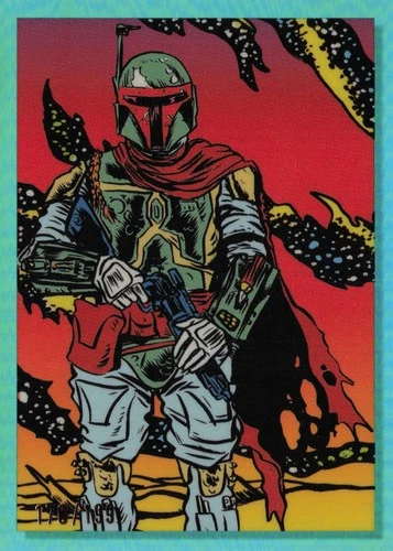 2023 Topps Star Wars Chrome Galaxy BOBA FETT AQUA REFRACTOR /199 BOUNTY HUNTER