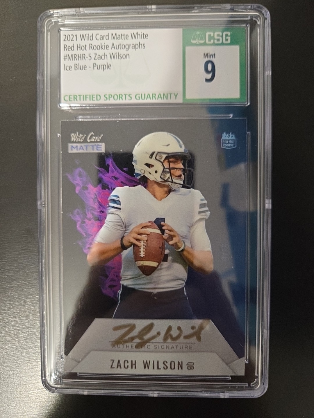 Zach Wilson Wild Card Matte Black Rookie Heat #MRHR5 Red