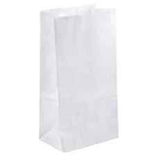 Duro 4# White Paper Lunch Bags 500 count - Bulk Disposable Paper Sacks