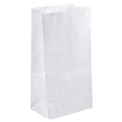 Duro 4# White Paper Lunch Bags 500 count - Bulk Disposable Paper Sacks