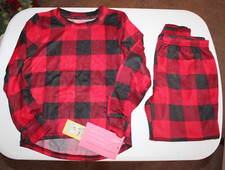 MUK LUKS Children's Butter Knit Comfy Together Pajama Set Red Buffalo Size 6X