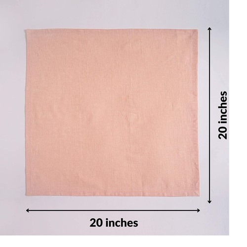 Cloth Dinner Napkins Cotton Linen Fabric Soft Pink Set of 6 Reusable Rustic L... - Picture 7 of 9