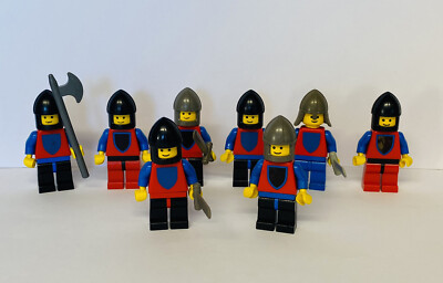 lego castle knight minifigures vintage castle axe lion crussader Mini  Figure Lot UK