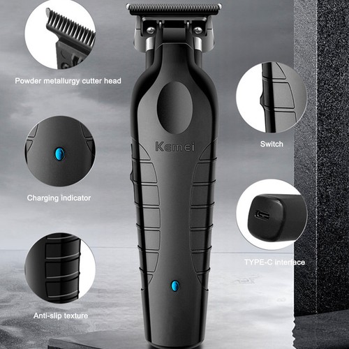 Kemei Electric Hair Clipper Barber Cordless Hair Trimmer 0mm Zero Gapped Carving - Picture 17 of 30