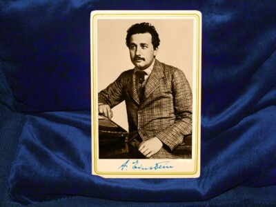 ALBERT EINSTEIN (Young) Physics Genius Cabinet Card Photograph Vintage Reprint
