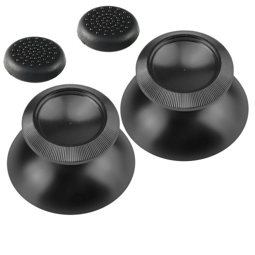 PS4 Controller 2x Analog Aluminium Alu Joystick Thumbstick Kappe für Sony Schwar