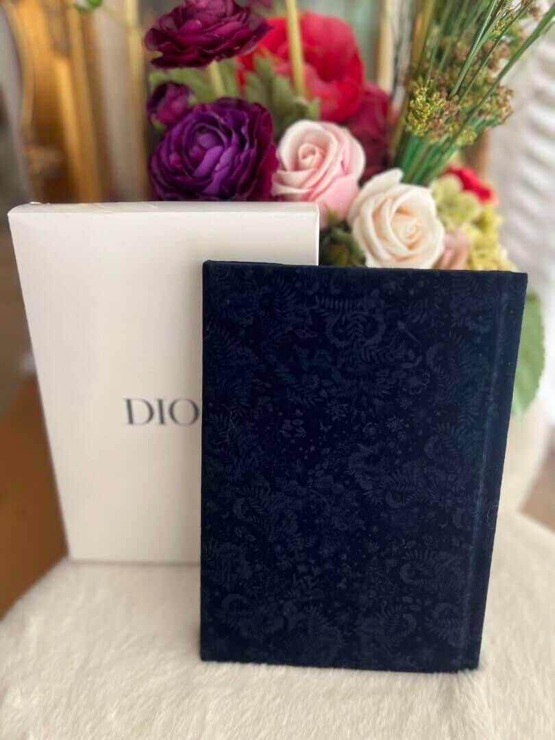 Christian Dior Notebook Memo Pad Velvet Navy Gold 2021 made Christian Dior Notebook Memo Pad Velvet Navy Gold 2021 made