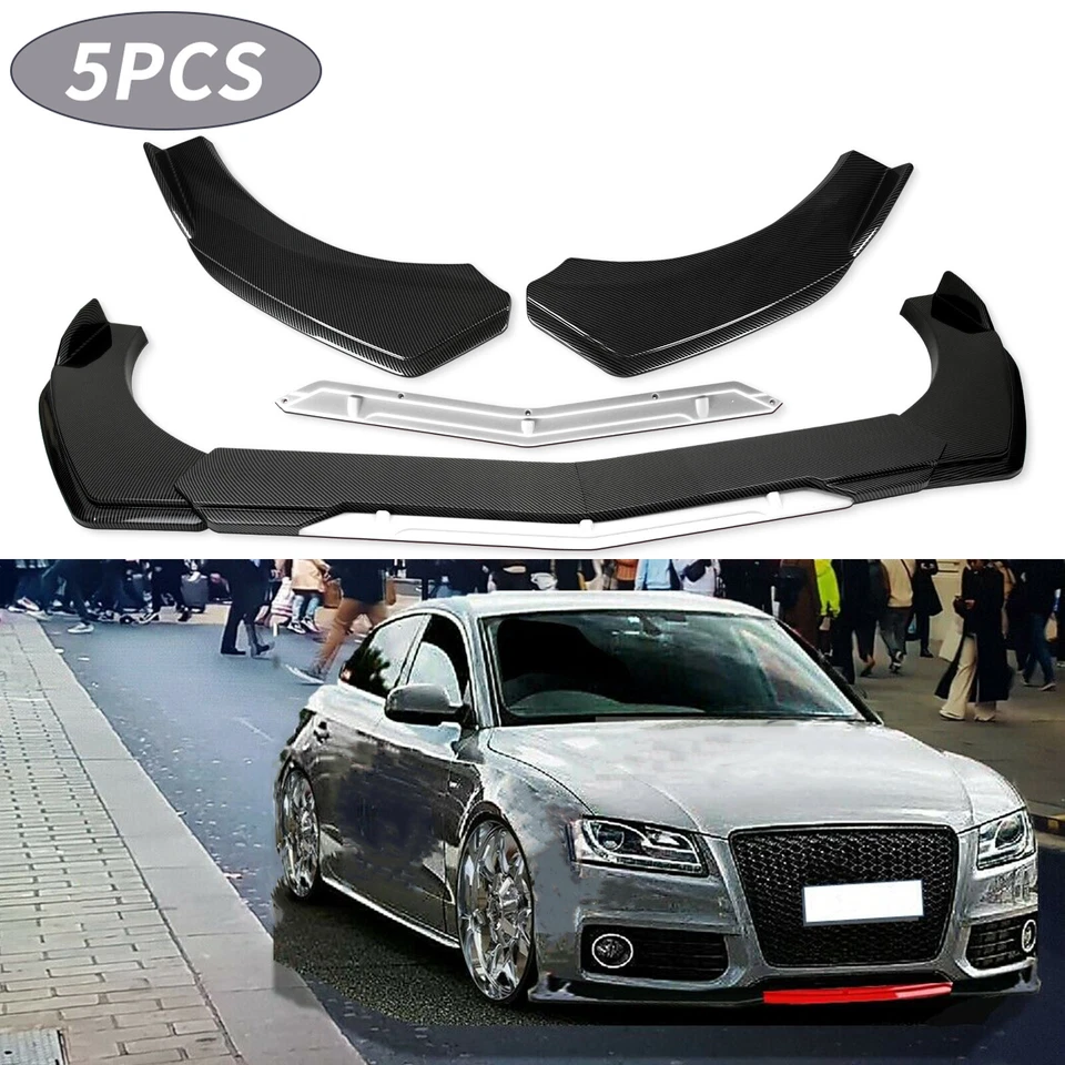 Kit de carrocería divisor alerón labial de parachoques delantero de fibra de carbono para Chevy Camaro SS ZL1  Foto 3 de 4