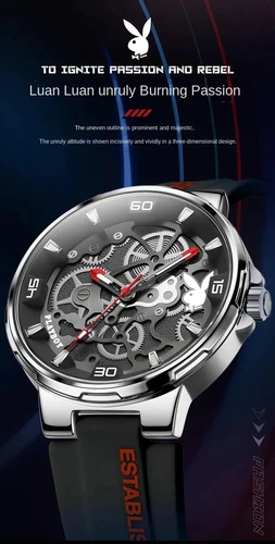Playboy Markenuhr Trendige Wasserdicht Herrenuhr Quarzuhr - Bild 10 von 29