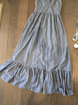 Womens Route 66 Halter Tie Denim Jean Dress Size 12 Made in USA Country  Cowgirl | eBay