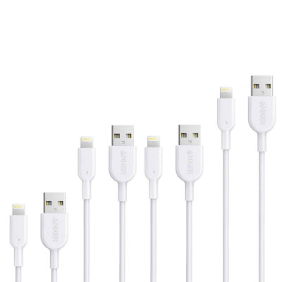 ANKER POWERLINE II USB-A CABLE CONNECTOR 4 PACK COMBO FOR APPLE.
