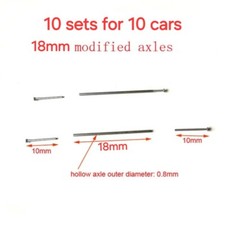 Hot Wheels 10 Sets 18mm Custom Hollow Axles With Pins - Rims Wheels Tires 164
