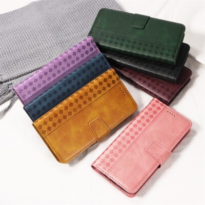 Leather Grid Wallet Phone Case For Xiaomi Redmi K80 A5 A3 K70 Note 14 13 12C 14C