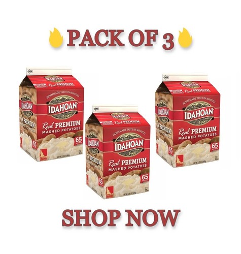 *3 Stück** Idahoan Kartoffelpüree Einfach Instant Lecker Hausgemachte Lebensmittel Großpackung 3x3,25 Pfund - Bild 1 von 6