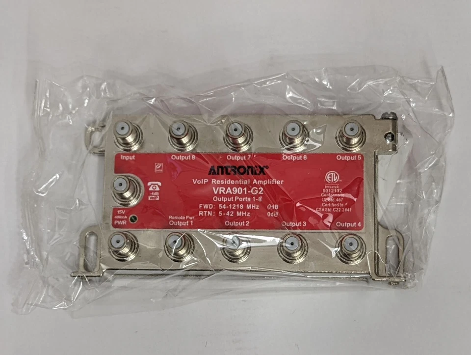 ANTRONIX VRA901-G2/ACP 1.2 GHz VoIP Residential Digital Coaxial Amplifier 9-Port - Image 2 of 4