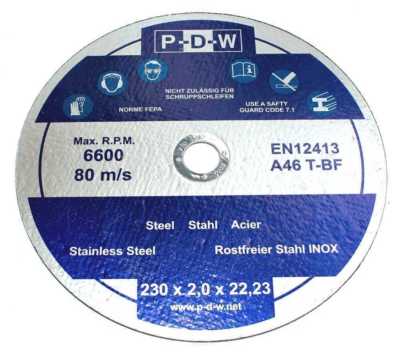 10 Trennscheiben Ø 230 x 2,0 mm Flexscheiben INOX Metall Edelstahl extra dünn 