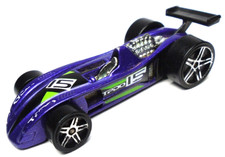 HOT WHEELS TOR-SPEEDO #15 PURPLE 1:64 DIECAST 3 1/8" RACE CAR W/ GREEN & BLACK