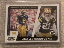 2021 Score Collegiate Champions, Charles Woodson #CC7, Green Bay Packers