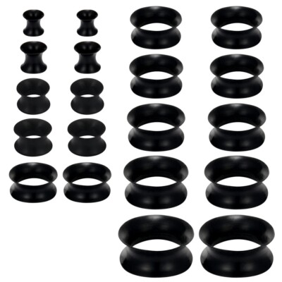 6 Pairs 3-25mm Stainless Steel Single Flared Ear Flesh Tunnel With Silicone O-Ring Plug Gauge Ear Stretcher 607e9ba7a56738559a2206c6 - Foto 4