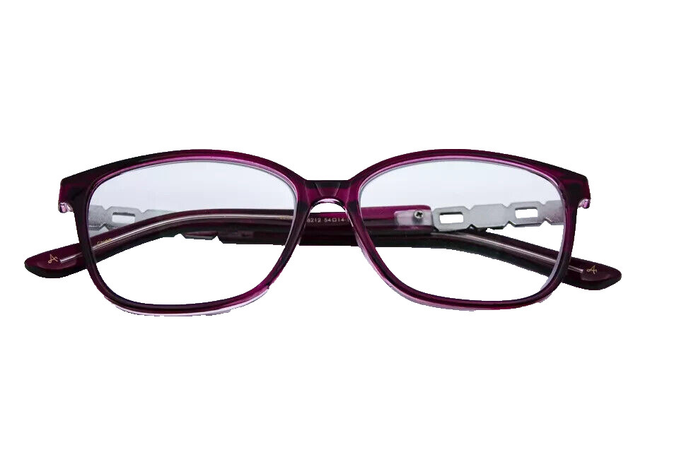 AMELIA E. 33-P8212 RX CLEAR PURPLE EYEGLASSES SUNGLASSES FRAMES 54-14