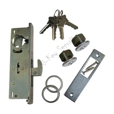 New Storefront Door Mortise Lock Hook Deadbolt & 2 Cylinder Adams Rite Cam 4 Key
