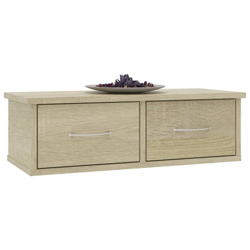 Wall-Mounted Drawer Shelf Wall Rack Storage Cabinet Engineered Wood vidaXL - Picture 15 of 43