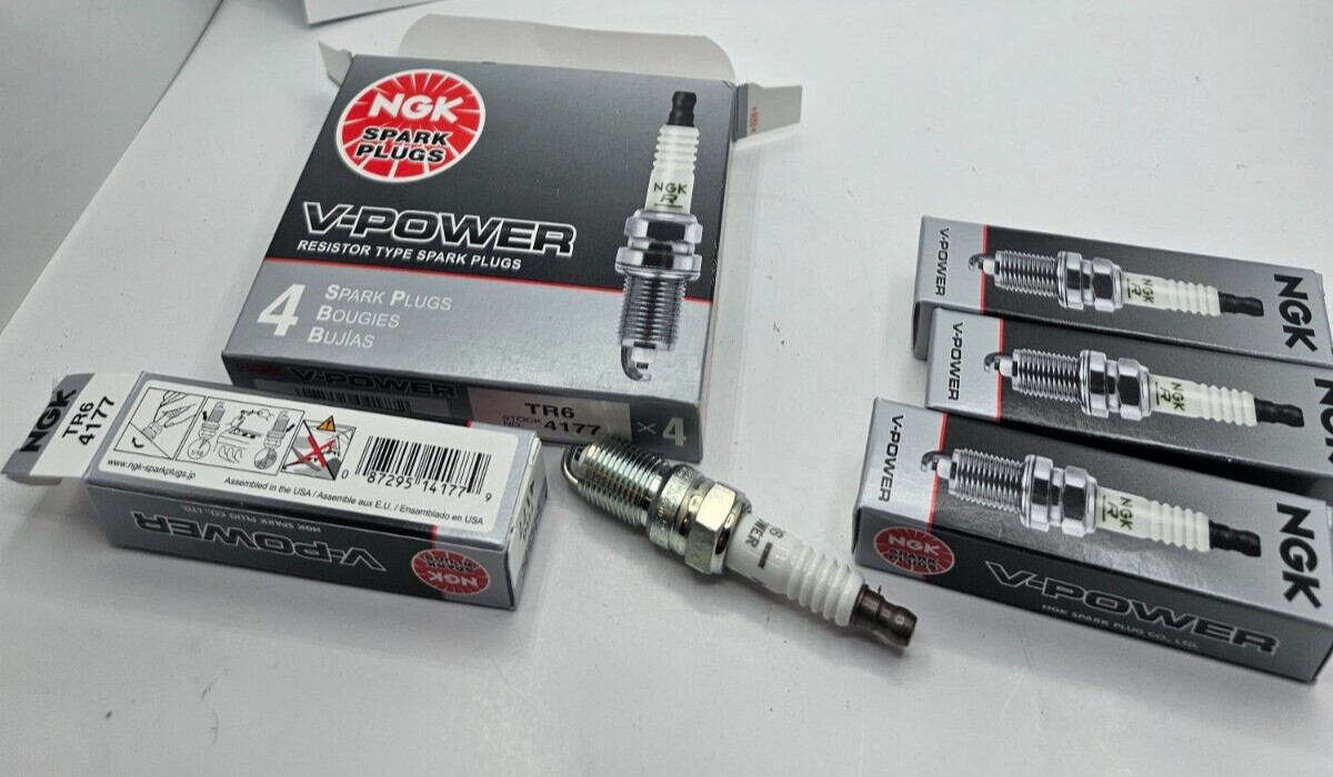 QTY 8 NGK Spark Plug V-Power 4177 TR6 for 2015 Chevrolet Camaro Cadillac CTS