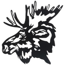 MOOSE HEAD Vinyl Decal for Jeep Car Truck Bumper Wall Window Home Decor