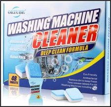 48 Pack Washing Machine Cleaner - Deep Cleaning Formula Tablets for Front and To