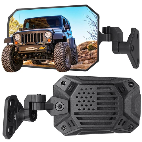 JOYTUTUS Side Mirrors Doors Off Fits Jeep Wrangler TJ JK 1997-2018 & Unlimited